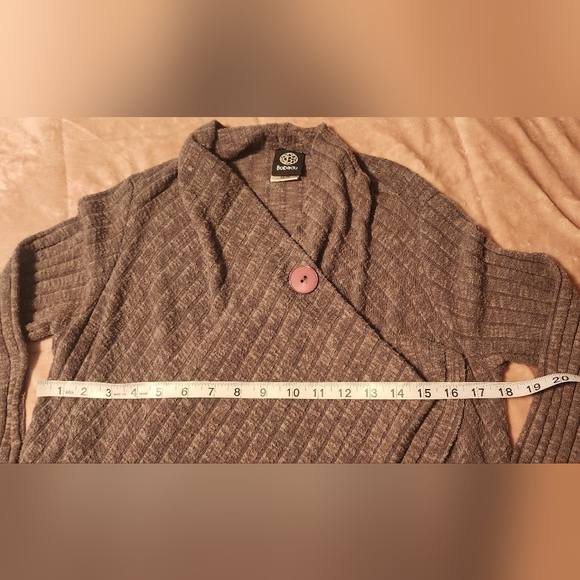 Bobeau Taupe Draped Women's Sweater Size Small - Picture 8 of 11